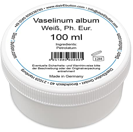 Vaselinum Album 100ml für pflege Anwendungen, Ph. Eur. Petrolatum, Made in Germany