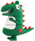 LEIZHAN 16GB USB-Stick Hochgeschwindigkeits-Silikon Memory Stick Cartoon Speicherstick Flash-Speicher-Stick Pen Drive Laptop-Computer PC Windows (16GB, Dinosaurier)