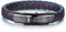 DNR(DO NOT RESUSCITATE) Eingravierte Medizinische Notfall-Alarm-ID-Armbänder Identifikation Manschette Handgefertigter Geflochtener Armreif Verstellbarer Mikrofaser-Lederarmbänder für Männer Junge