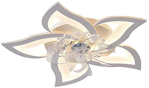 MONIK DC-Motor Ceiling Fans with Lights and Remote 60cm Silent Dimmable Pendant Light Fixtures 100w Reversible Fan Led Light 6 Speed Adjustable Bright Ceiling Lamp for Bedroom Kitchen Living Room