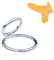 ZTWSAQ Edelstahl Cockring Doppelter Penisring Metall Eichelring Penis/hoden Folter Hodensackring Cock Ringe Hodenteiler Penis Ring Hodenring Für Männer BDSM Extreme Bondage Sexspielzeug