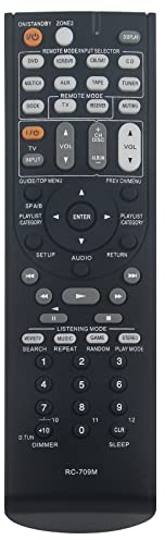 VINABTY RC-709M Fernbedienung ersetzen Passend für Onkyo AV Receiver TX-SR506S TX-SR576 TX-SR506 TX-SR576S SR506S TXSR506S
