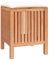 vidaXL Badhocker, Hocker für Badezimmer, Wäschekorb mit viel Stauraum, Badezimmerhocker Duschhocker Holzhocker, Massivholz Nussbaum