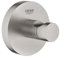GROHE Start Patère Murale pour Salle de Bain, Fixations Cachées, Platine de Fixation Incluse, Métal, A coller QuickGlue ou à visser, Supersteel, 41173DC0