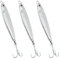 Dr.Fish Metall-Angelköder, Silber, Elritze Löffel, 3er-Set, Meeresangeln, Makrelle, Dorsch, Meerarsch, Hecht, Stinger, Spinner, Köder, Metall-Jigs, 60 g