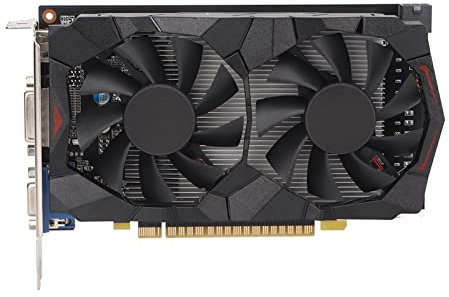 Annadue Carte Graphique GTX 750 2 Go, Carte Vidéo de Jeu PC GDDR5 128 Bits PCI Express 3.0 avec Deux Ventilateurs de Refroidissement, Prise en des Ports HDMI VGA DVI, API (GTX750