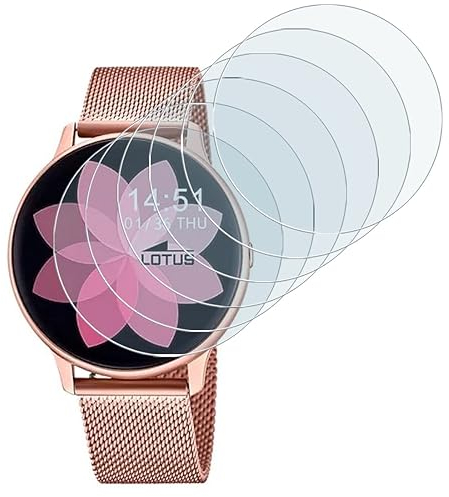 KARYLAX – [Pack x6 Protector de Pantalla de Cristal Flexible, Dureza 9H Antiarañazos, Película protectora compatible con Reloj Inteligente Lotus Smartime 50015
