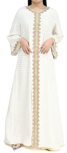 Musuly weiße Abaya für Frauen (L=38)