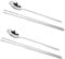 Tiuimk Lot de 2 baguettes coréennes plates en acier inoxydable massif