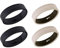 ANNEFIT Leder Uhrenarmband Schlaufe, 4 Stück Ersatz Uhrenband Schlaufe Halter, Kompatibel mit 18mm Uhrenarmbänder (Schwarz+Beige)