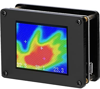 Telecamera termica Termocamera a infrarossi Alimentatori USB Display TFT da 1,8 pollici Sensori di temperatura a infrarossi Termocamera a infrarossi con alta risoluzione(Noir)