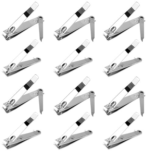 Nail Care Set - Clippers, Files, and Scissors for Fingernails and Toenails - Men and Women - Pack of 12
