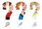 Spreadshirt Die Drei Fragezeichen Kids Silhouetten Sticker, max. 10x10 cm, 10 x 10 cm, Transparent glänzend