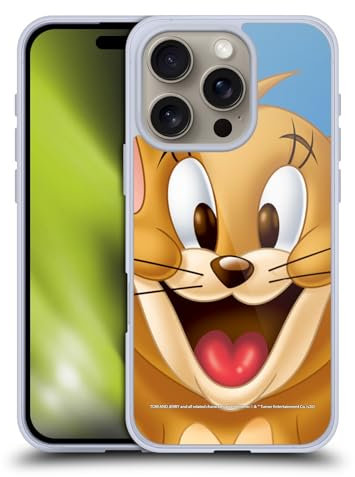 Head Case Designs Offizielle Tom and Jerry Jerry Volles Gesicht Gelhülle [Militärischer Schutzgrad] Kompatibel Mit Apple iPhone 16 Pro Und Kompatibel Mit MagSafe