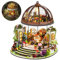 Maison de Poupée en Bois Miniature, Maison a Construire Kit,DIY Miniature De Jardin House avec Meubles et Lumière LED, Cadeau de Bricolage pour Adultes Enfant