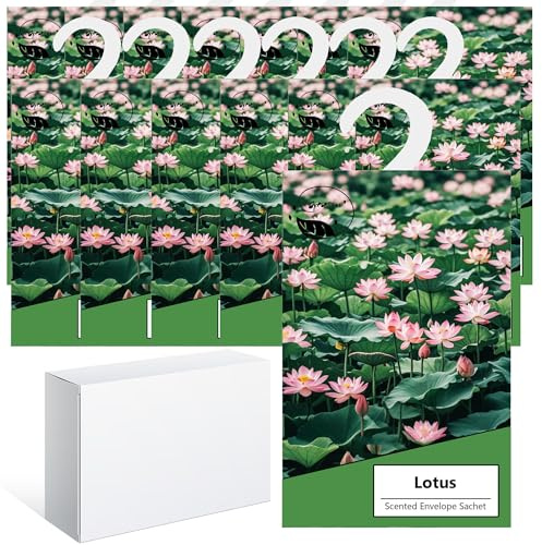 14pcs Wäscheduft Schrank Duftsäckchen Kleiderschrank Dufterfrischer, Schrankduft Frische, Duftbeutel Kleiderschrank Duft Hanging Beutel, Schrankdeo Natürlichen Geruch Sachet (14Lotus)