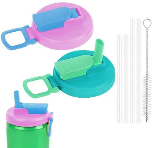 OSDUE Straws Soda Can Covers, Can Lids for Fizzy Drink, Soda Can Lids with Straw, Spill-Proof Can Covers with Straws Reusable, for Fits Standard Fizzy Drinks/Soda Beverage/Beer/Juice-Purple