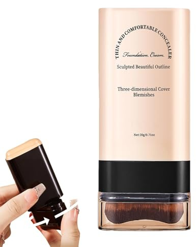 Stick Foundation Makeup, Foundation Stick mit vollständiger Deckung Matte | Konturstifte, Foundation mit leichtem Finish für Nase, Stirn, Wangenh