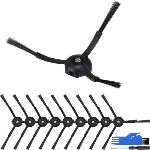 EATBALE 10 Pcs Side Brush Replacement Parts for Roborock Q Revo / Q7 Max / Q8 Max / S7 Max Ultra / S7 Maxv Ultra / S7 Pro Ultra / S8 Pro Ultra / Q5 Pro+ / S4 / S5 / S6 / S7 / S8 Robot Vacuum Cleaner