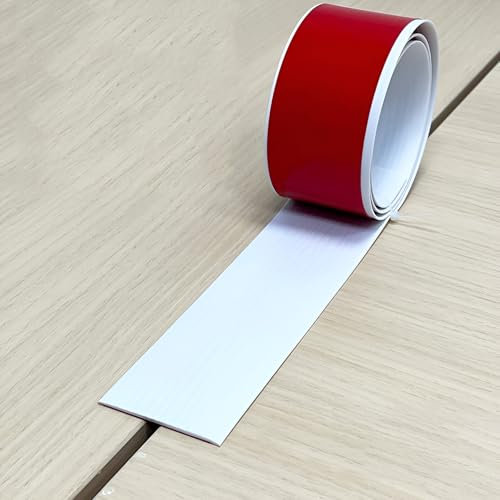 YTYTU Vinyl Flache Trennleiste, Übergangsprofil, Türschwellen Leiste, Selbstklebende Boden Übergangsleiste, Zum Verbinden Von Bodenlücken, Schwellenabdeckung, 5 cm Breit(White,1000 * 5cm)
