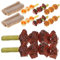 Milisten 10 Pièces Toys de brochettes de Barbecue vitrine Alimentaire Accessoire Jeu de Viande Jouets de Nourriture rôtie Jeu de Jeu de Cuisine Jouer au Barbecue PVC