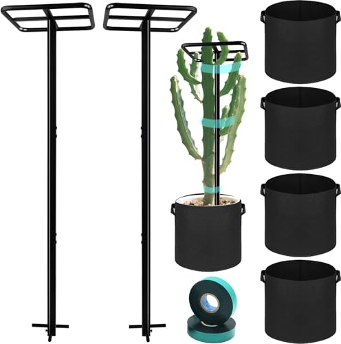Robustes Rankgitter mit Drachenfrucht, verstellbare Kletterstütze, Himbeer-Rankgitter für Garten, vertikaler Bauernturm für Drachenfrucht, Avocados, Weinpflanzen, Geschenk für Gartenliebhaber, 2 Stück