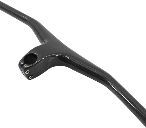 DZXYTWLMG Kompatibel mit Mountainbike-Lenkern aus Carbonfaser, integrierter Vorbau mit -17 Grad Winkel for MTB(Gloss Finish)