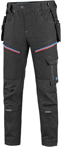 CXS® Pantaloni da Lavoro da Uomo in Cordura® Elasticizzati - Abbigliamento da Lavoro Resistente Stile Cargo con Tasche Laterali e Porta Ginocchiere, Ideali per Cantiere, Officina e lavori tecnic