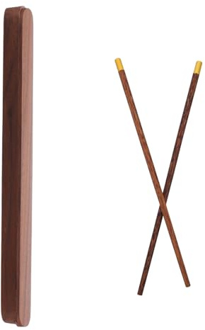 FOMIYES Caja de Palillos para Cubiertos de Madera Marrón Portátil y Reutilizable con Estuche Elegante para Uso en Casa y Almuerzos de Oficina