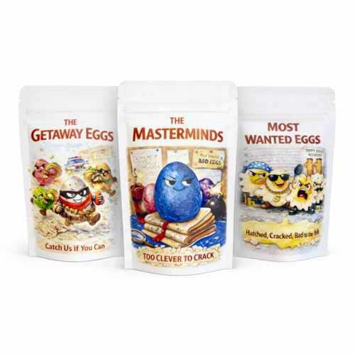 ButtonChocs Bad Eggs Collection – Easters Most Wanted Eggs! | Easter Mischief Makers Chocolate Gift Set | Funny Alternative to Traditional Easter Eggs | Novelty Easter Chocolate Gift