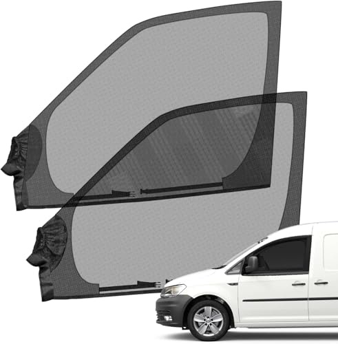 Xiazhi 2 Stück Auto Insektenschutz Passend für VW Caddy 2004-2025, Fenster Sonnenschutz Belüftung Camping Fliegengitter Seitenscheibe Atmungsaktiv Netz