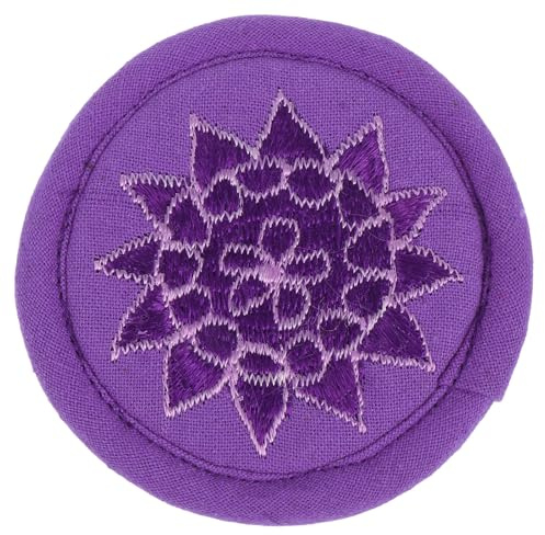 Schalen Teekannenkissen Weihnachten Feier Lila aus Baumwollstoff | Handgefertigt, Tragbar und Verschleißfest, Meditationsmatte als Zubehör für Klangschalen, Geschenk Zufälliger Stil