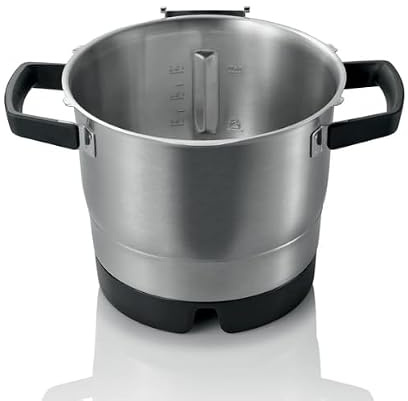 ensipart Ersatztopf für cookit kompatibel mit MCCA1BO 17004627 Edelstahl Kochtopf XL für Küchenmaschine mit Kochfunktion