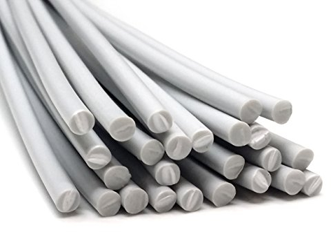 Plastique baguettes de soudure PE-HD Gris (RAL7040) 4mm Ronde 25 Barres HDPE