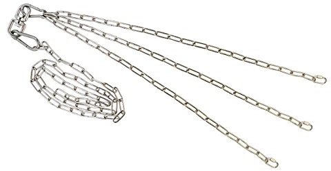 KAMERO Edelstahl V4A, Set Grillrost Aufhängung, für 80 cm Roste, 3 Ketten 90cm, Plus Langkette 200cm, rostfrei