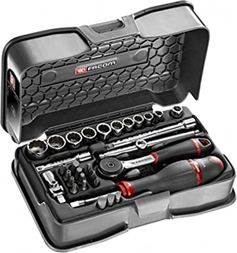 Facom R.161-5P12 Coffret de 12 pans Douille, Multicolore, 1/4, Set de 31 pièces