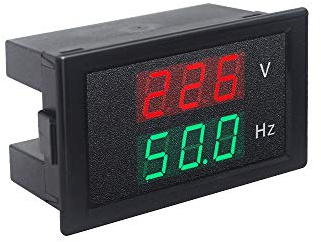 KETOTEK Voltímetro Medidor Frecuencia HZ Voltaje Frecuencia Tester Panel digital AC 80-300V 45-65 Hz Volt Pantalla LED