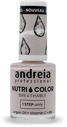 Andreia Professional NutriColor Breathable Nail Polish - Vegan and Cruelty-Free DIY Nail Art Nail Polish with Long Lasting Gloss Finish Colour NC4 Purple 10.5ml