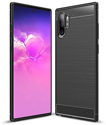 Cruzerlite Custodia Galaxy Note 10 Plus, Cover Galaxy Note 10 Plus, Design Back Cover Anti-Scratch Shock Absorption Custodia for Samsung Galaxy Note 10 Plus (Black)