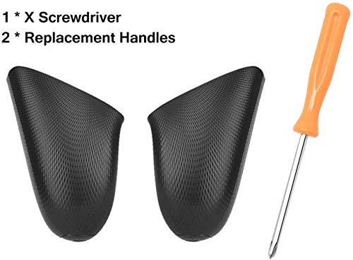 Left & Right DIY Replacement Anti-slip Game Hand Grip Protective Plastic Shell Cover Case Textured Handle Side Cover Case For NS Switch Pro Controller Black