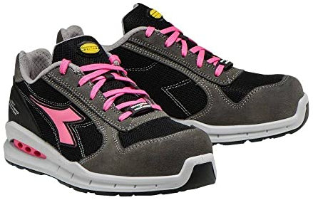 Diadora Run Net Airbox Low S1p Src, Scarpe da Ginnastica Uomo, Grigio (Smoke Black), 42 EU