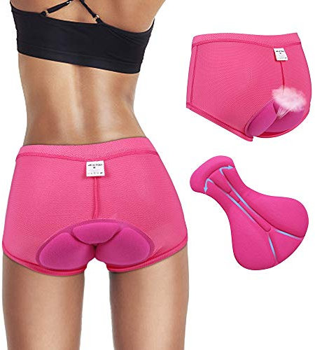 NGHSDO Femmes Cyclisme Shorts Rose Faire du vélo sous-vêtements Confortable Gel 3D rembourré Cuissard Pantalon M-XXL Shorts Short de Cyclisme (Color : Pink, Size : L)