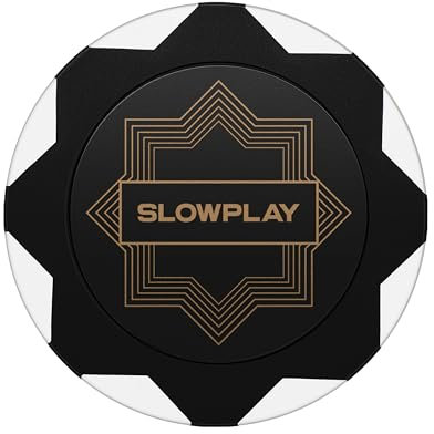 SLOWPLAY Nash Pokerchips aus Ton, 50 Clay Poker Chips Metallkern 14g | Poker Texas Hold'em Chips ohne Nennwert | Erstklassiger Verarbeitung und elegantem Design (weiße Farbe)