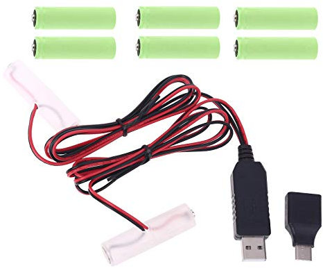 Angelliu USB Éliminateur De Batterie Et Accessoire Transformateur Convient Aux Appareils Utilisant Piles AA,(avec Adaptateur Type C) 1.5v/3v/4.5v/6v