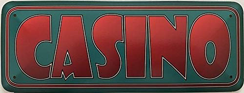 Blechschild 27 x 10 cm Casino - Deko7