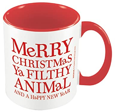Pyramid International MGC26445 Home Alone Inspired (Merry Christmas Ya Filthy Animal) Red Coloured Inner Mug Farbige Innentasse, Keramik