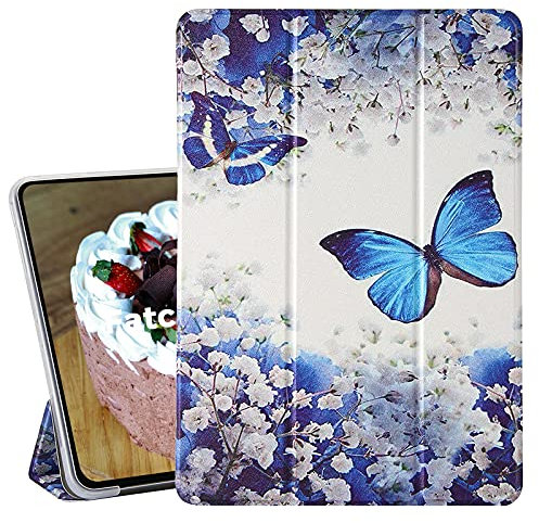 RADOO FatcatChoice Funda para All-New Amazon Fire HD 8 (10th Generation, 2020), Súper Delgada y Ligera Carcasa con Función de Soporte Triple Plegable [Auto-Reposo/Activación] (Mariposa B)