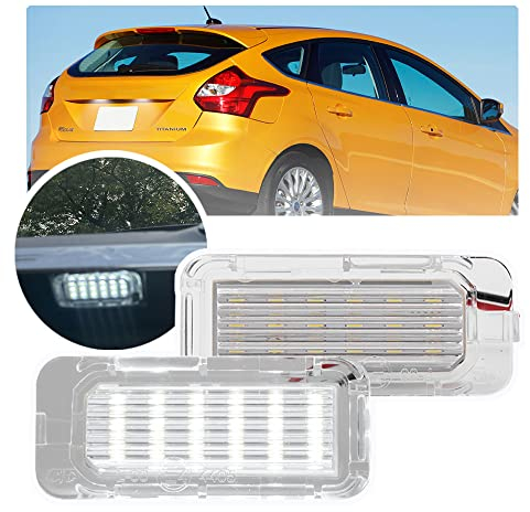 NSLUMO 2 St¨¹ck LED Kennzeichenbeleuchtung fur Tourneo Transit Connect Courier Custom Ka+ f¨¹r For/d Focus Fiesta Mondeo Kuga Galaxy S-max f¨¹r Jaguar XJ XF