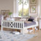 ModernLuxe- Kinderbett Einzelbett/Doppelbett Holzbett Bettgestell mit Lattenrost und Kopfteil Massivholzbett Kiefer Gästebett Bett Jugendbett