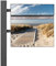 banjado® Standbriefkasten Anthrazit mit Namensschild Dünen & Zeitungsfach/Briefkasten mit Standfuß in Anthrazit/Postkasten A4 Einwurf inkl. Montagematerial & 2 Schlüsseln
